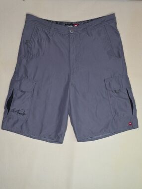 Tony Hawk Men's 34 Gray Cargo Shorts - Multiple Pockets